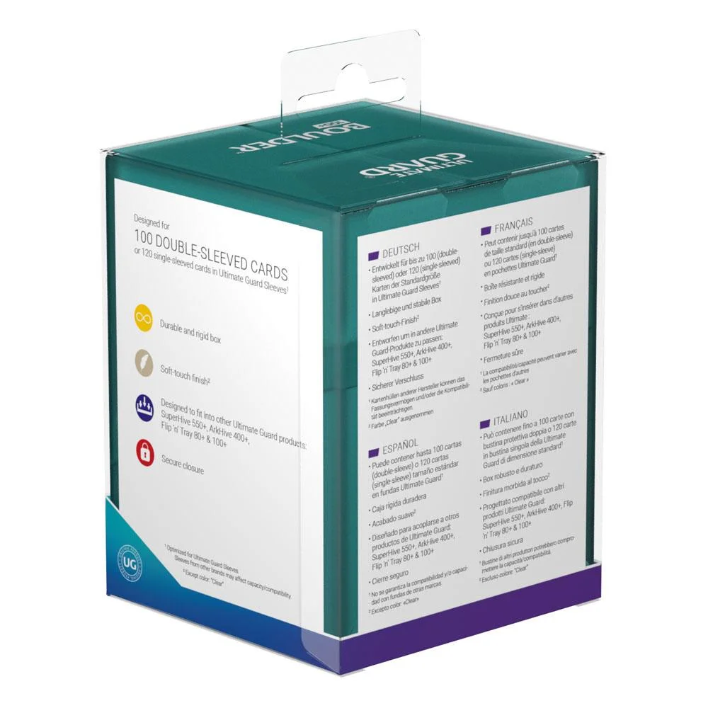 Ultimate Guard Boulder 100+ (76 x 75 x 98.5 mm) - Malachite (soft-touch finish)